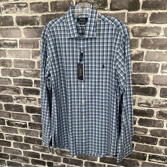 NWT Polo Ralph Lauren Classic-Fit Plaid Poplin Shirt - Size L - Picture 6 of 15